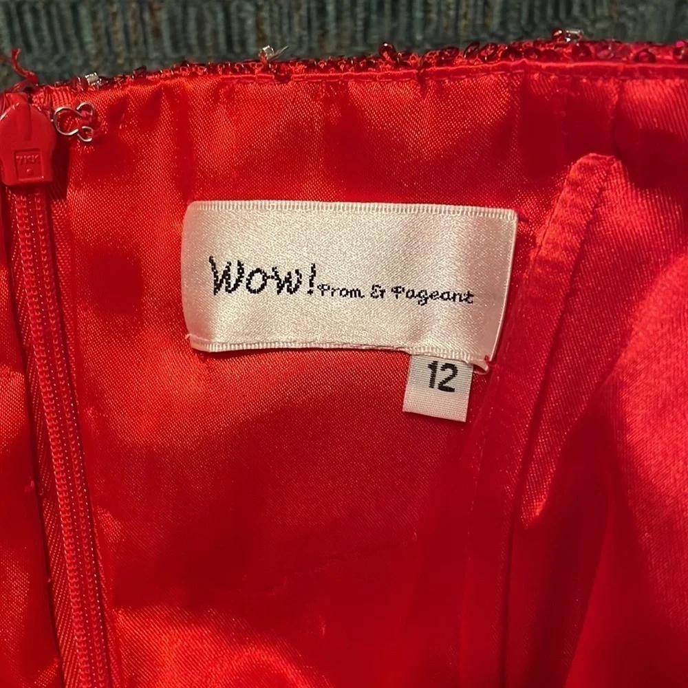 WOW! Prom & Pageant Red Prom Pageant Dress - Picture 4 of 5